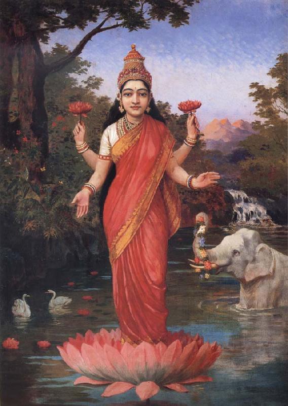 Raja Ravi Varma Goddess Lakshmi Germany oil painting art